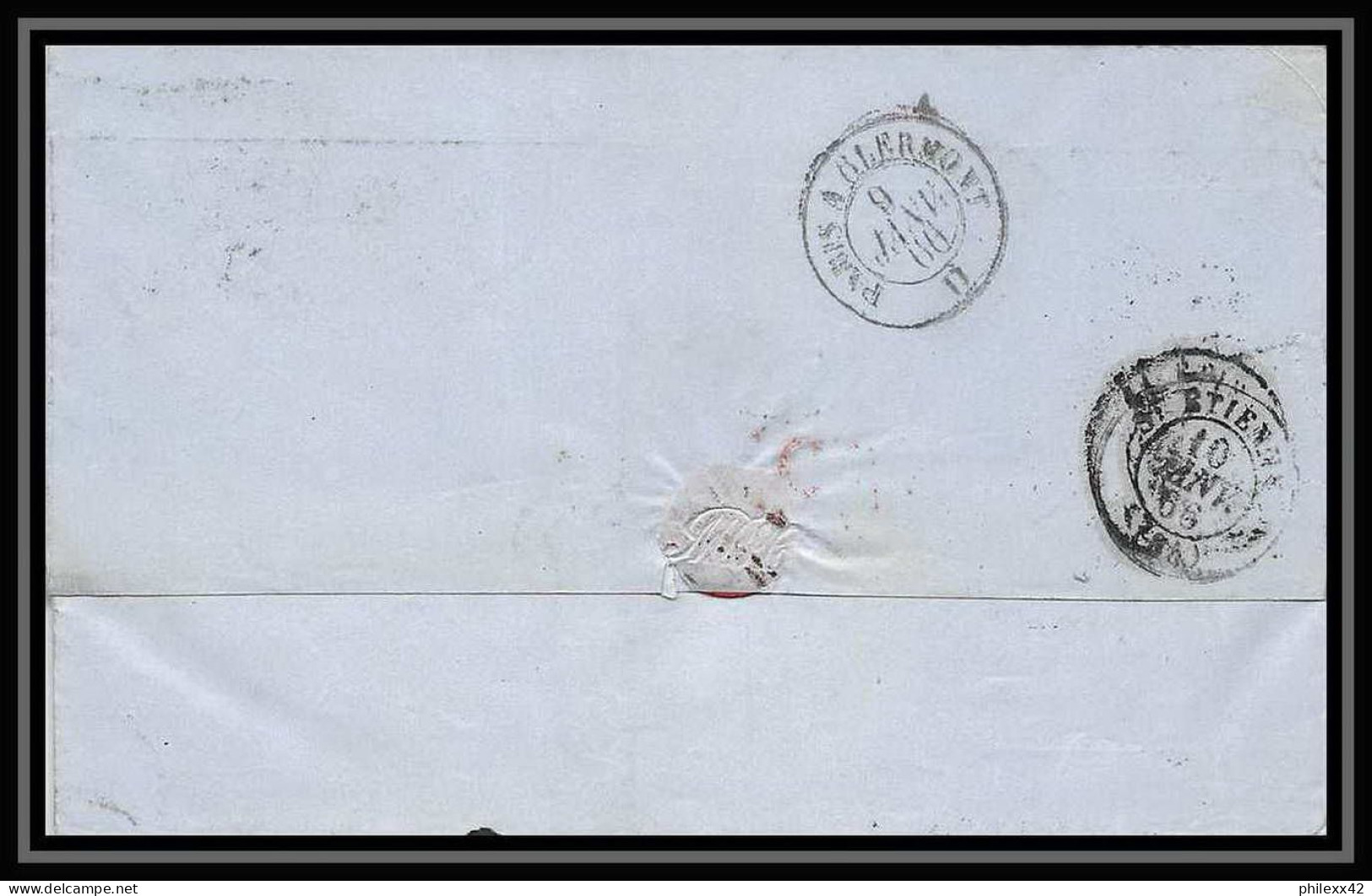 35773 N°32 Victoria 4p Red London St Etienne France 1866 Cachet 86 Lettre Cover Grande Bretagne England - Covers & Documents