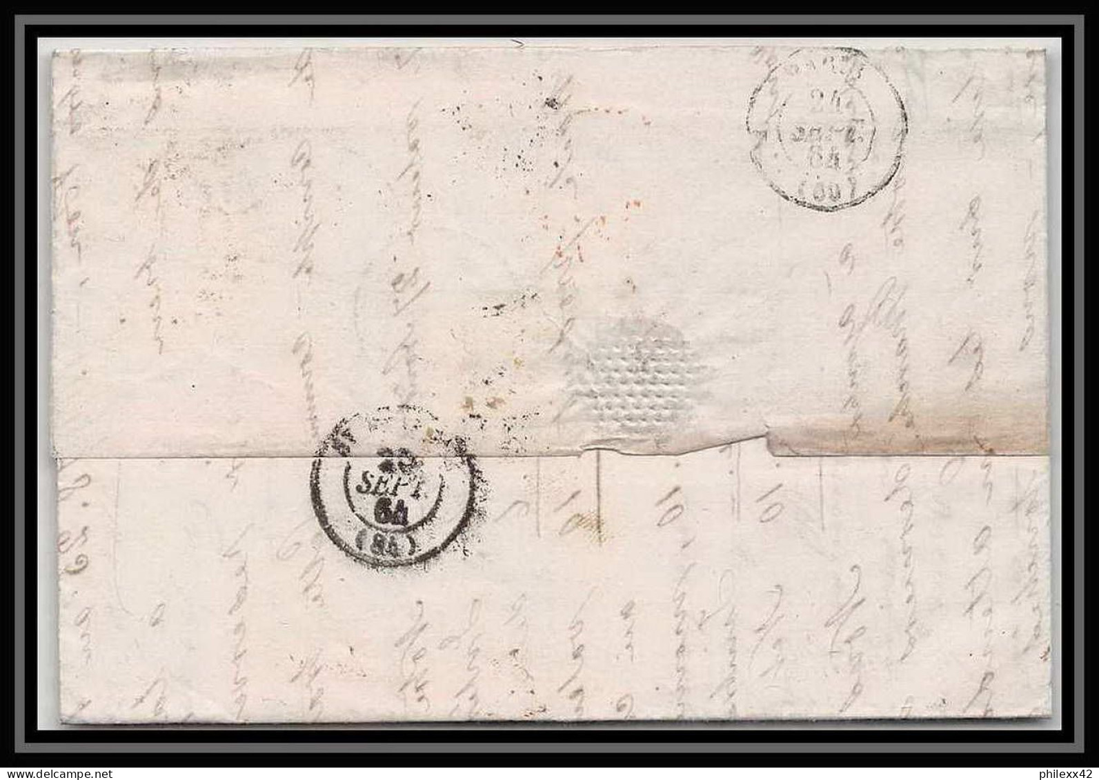 35770 N°32 Victoria 4p Red London St Etienne France 1864 Cachet 85 Lettre Cover Grande Bretagne England - Briefe U. Dokumente