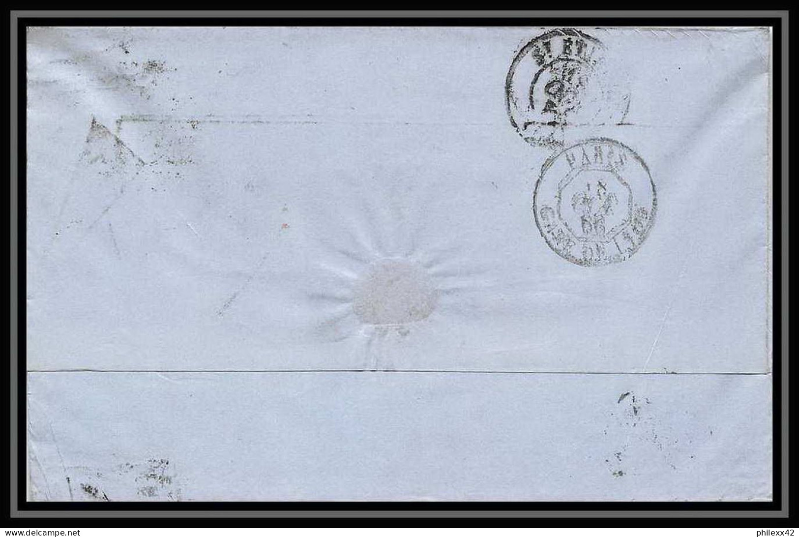 35759 N°32 Victoria 4p Red London St Etienne France 1866 Cachet 81 Lettre Cover Grande Bretagne England - Brieven En Documenten