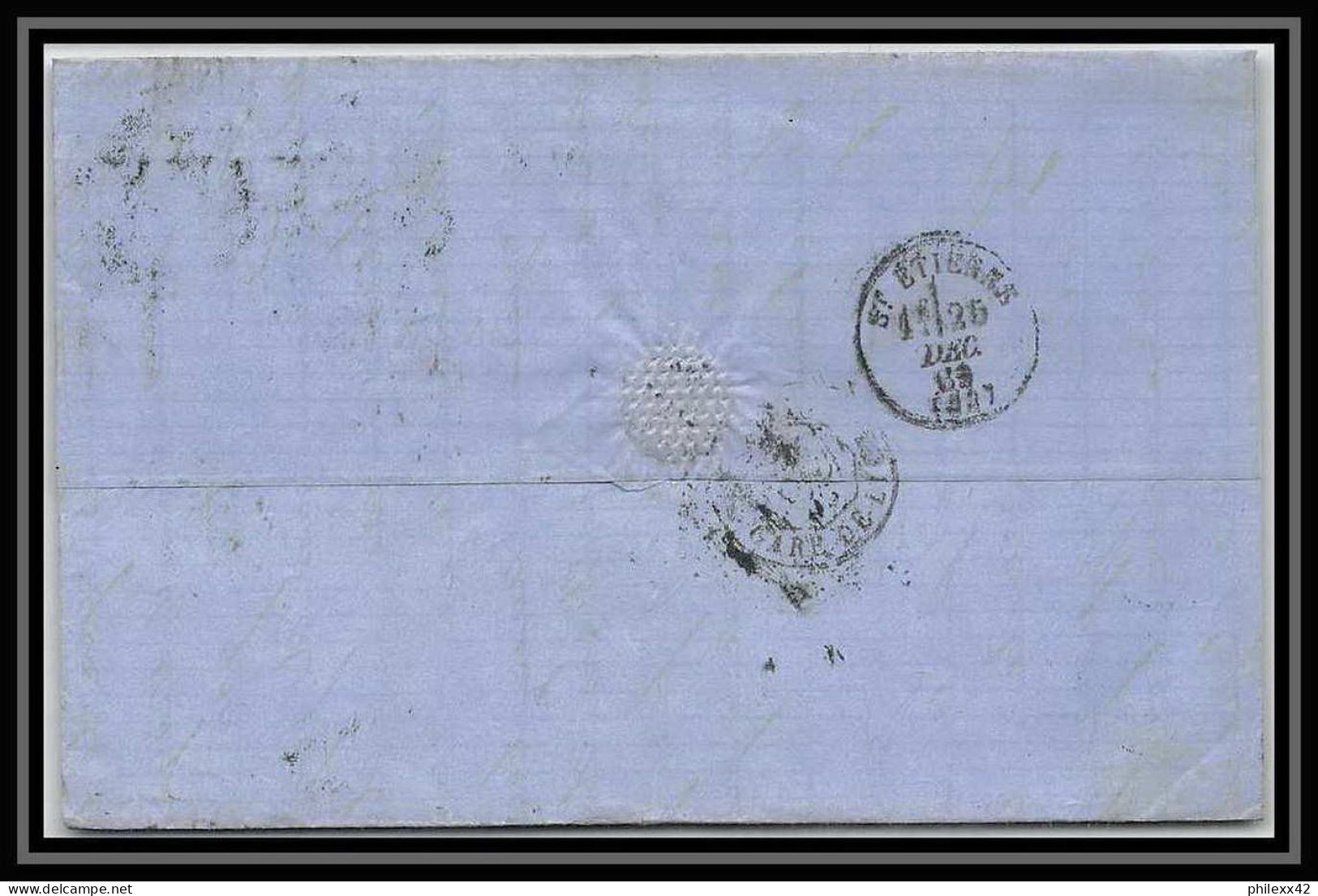 35727 N°32 Victoria 4p Red London St Etienne France 1869 Cachet 75 Lettre Cover Grande Bretagne England - Cartas & Documentos