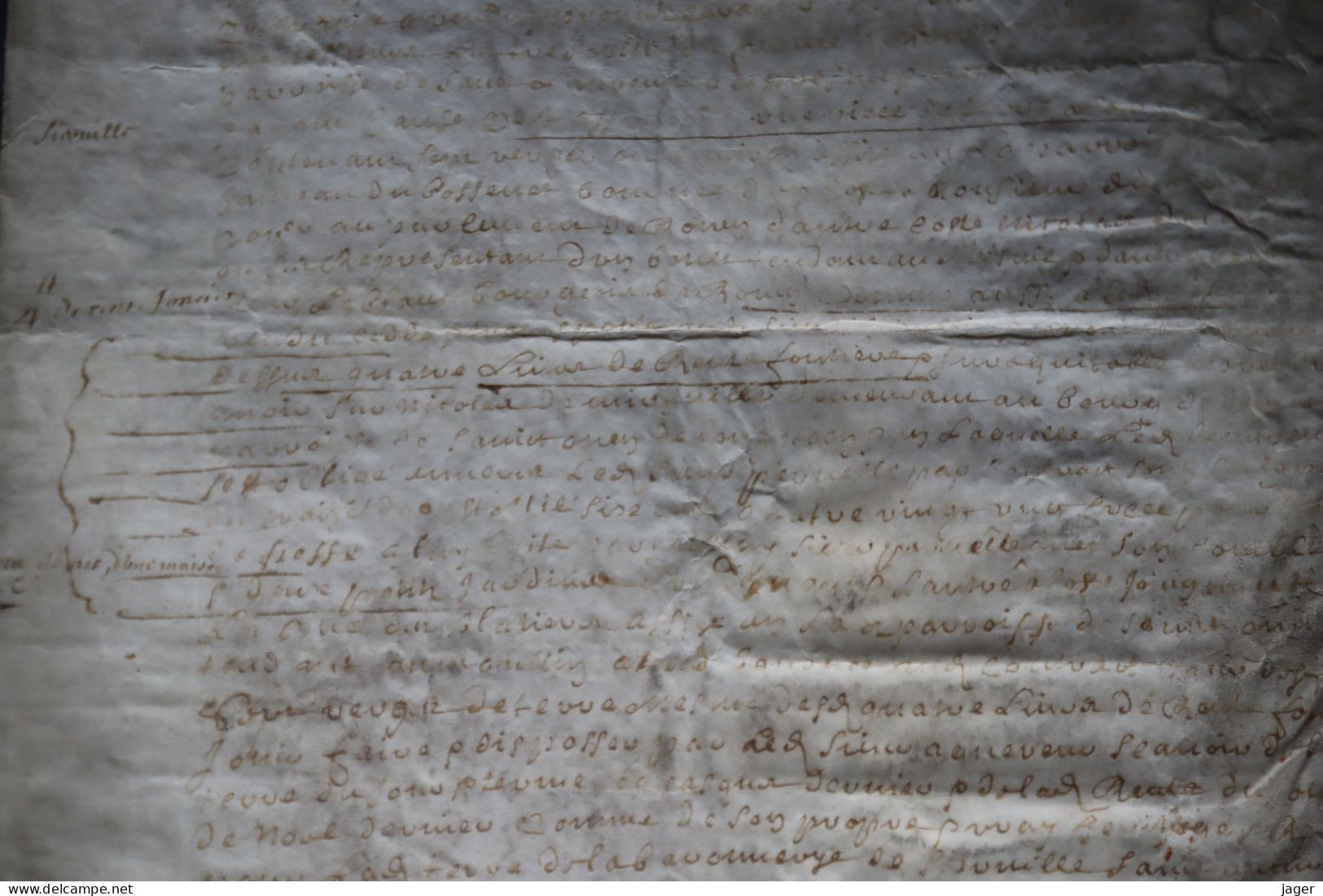 1683  Sur Velin Acte Ancien Inventaire En Vieux François Avec Généralité  Autographe - Documenti Storici