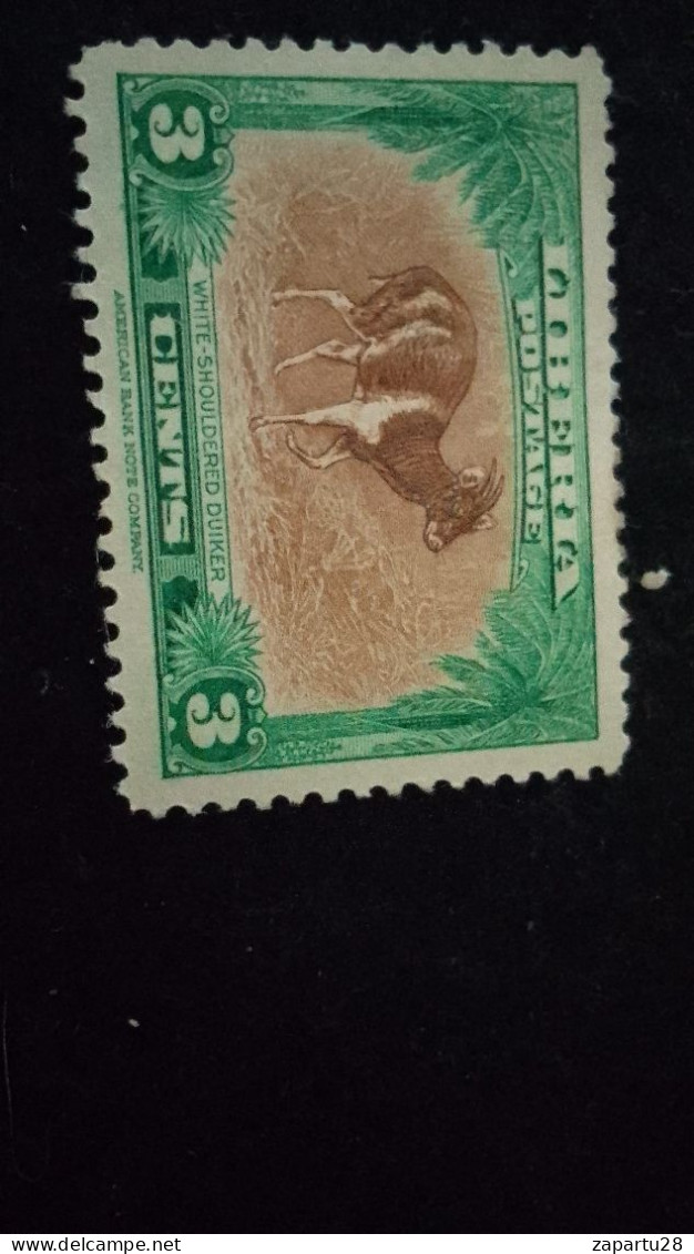 LİBERYA--1942   3 C      DAMGASIZ  FAUNA - Liberia