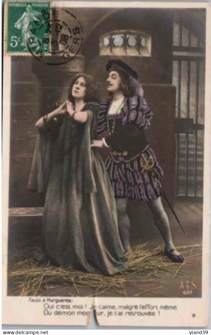 FAUST. à Marguerite. CPA De 1906. - Theatre