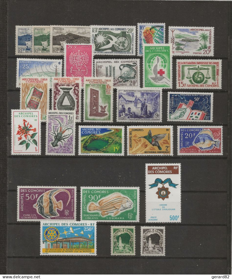 COMORES  LOT  DE 27 TIMBRES   N**  BONNE COTE - Comores (1975-...)