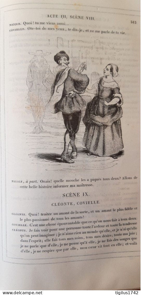 Œuvres de Molière précédées d’une notice sur sa vie et ses ouvrages par M. Sainte Beuve. T1 1835 T2 1836