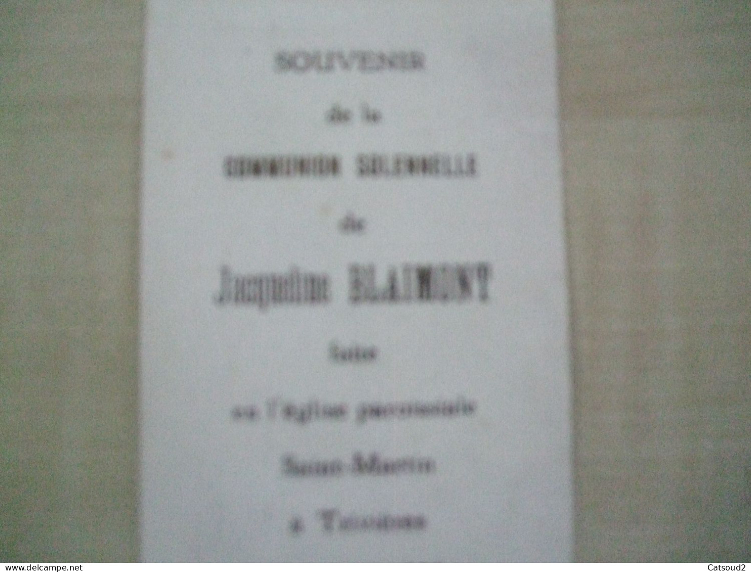 Faire-part De Communion Ancien  1955 BLAIMONT Jacqueline à Trivières - Comunioni