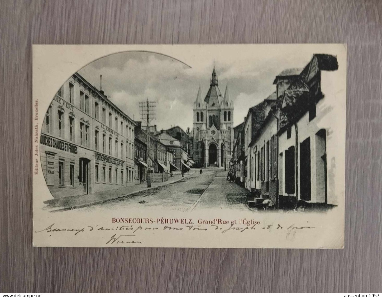 Bonsecours : Grand Rue Carte Dos Non Divisé Envoyée En 1901 - Péruwelz