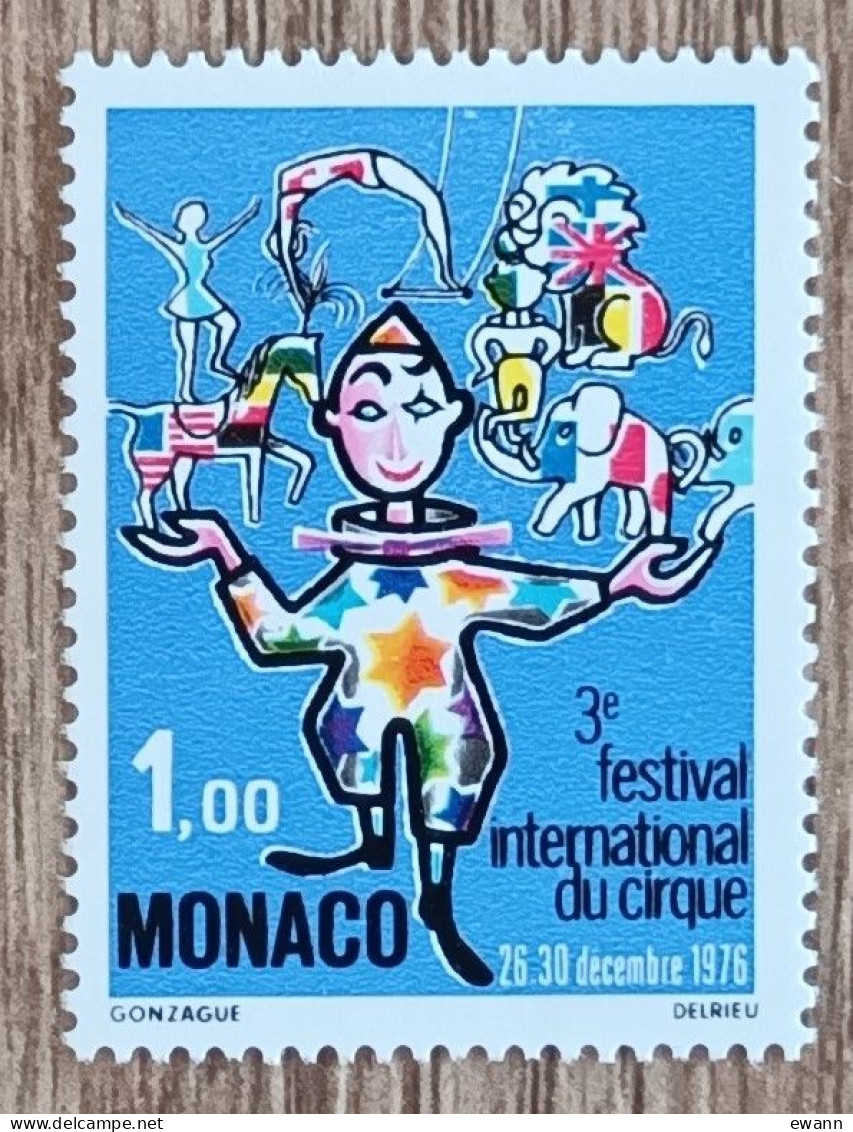 Monaco - YT N°1078 - 3e Festival International Du Cirque De Monte Carlo - 1976 - Neuf - Neufs