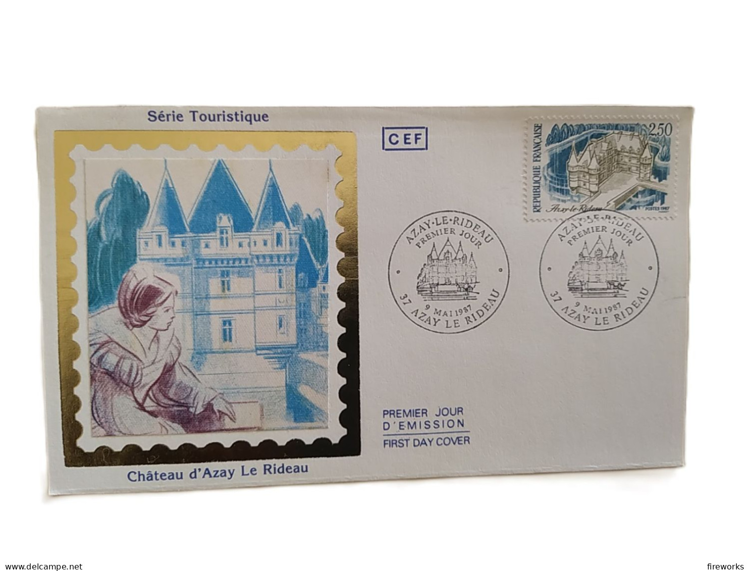 1987 Lot de 20 Feuillets 1er jours France sur Soie + enveloppe 1er jour sur Soie