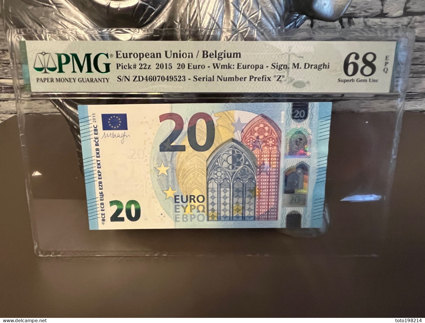 20 Euro Belgium PMG 68 Z020 ZD - 10 Euro