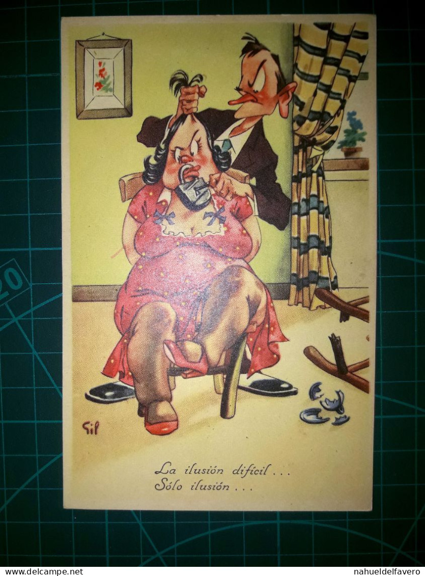 ARGENTINE, Carte Postale Vintage, Illustration Amusante Avec Des Caricatures Drôles Et Hilarantes. Comédie, Humour.. - Humor