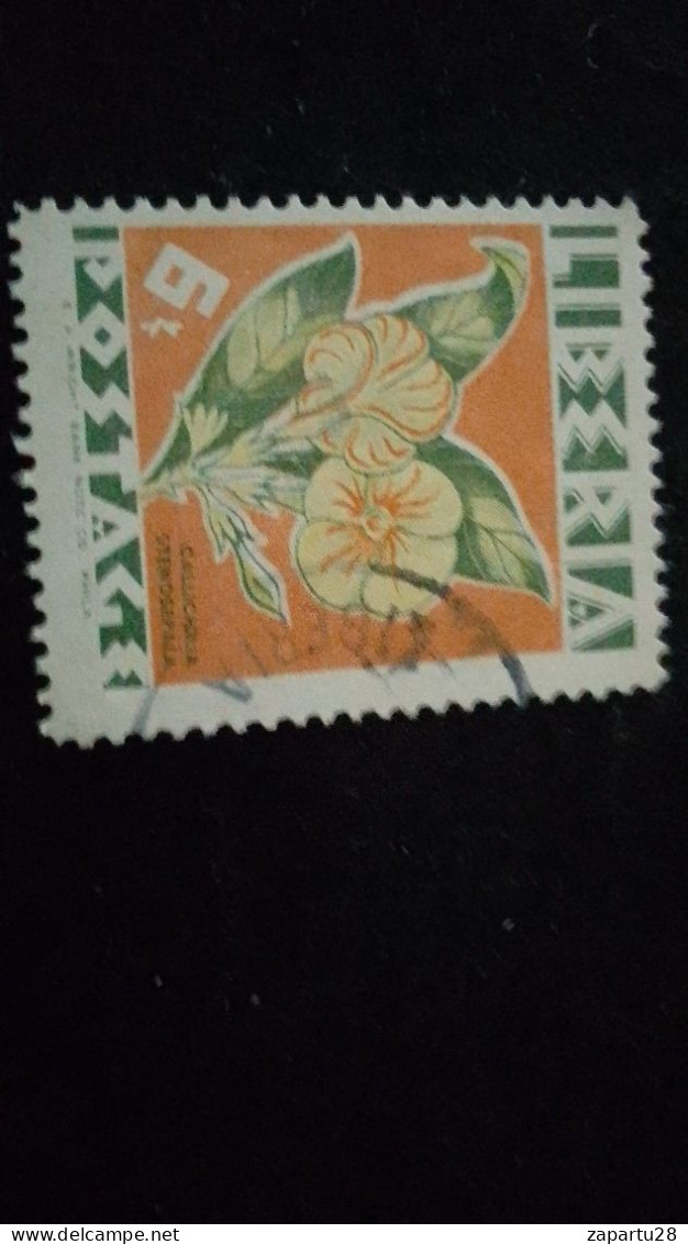 LİBERYA--1955   6 C      DAMGALI  FLOWERS - Liberia