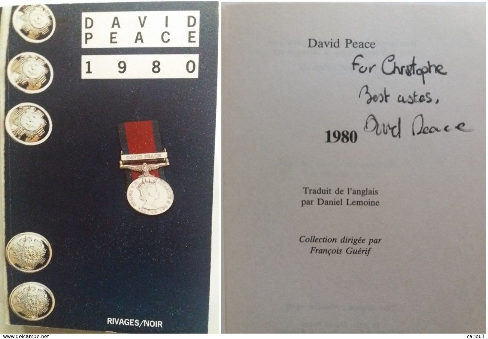 C1 David PEACE 1980 Envoi DEDICACE Signed Quatuor Du Yorkshire PORT INCLUS FRANCE - Rivage Noir