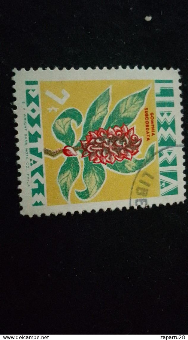 LİBERYA--1955   7 C      DAMGALI  FLOWERS - Liberia