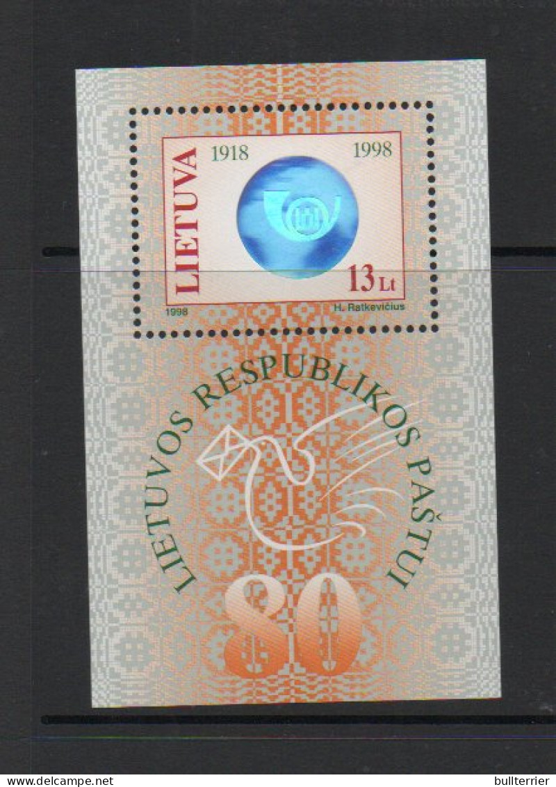HOLOGRAMS - LITHUANIA -1998 - POSTAL HISTORY /HOLOGRAM S/SHEET  MINT NEVER HINGED,SG £11.00 - Hologramme