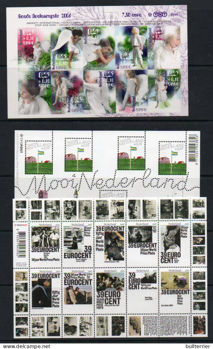 NETHERLANDS - 2005/2006 - SELECTION OF SHEETLETS MINT NEVER HINGED, SG CAT £97.80 - Neufs