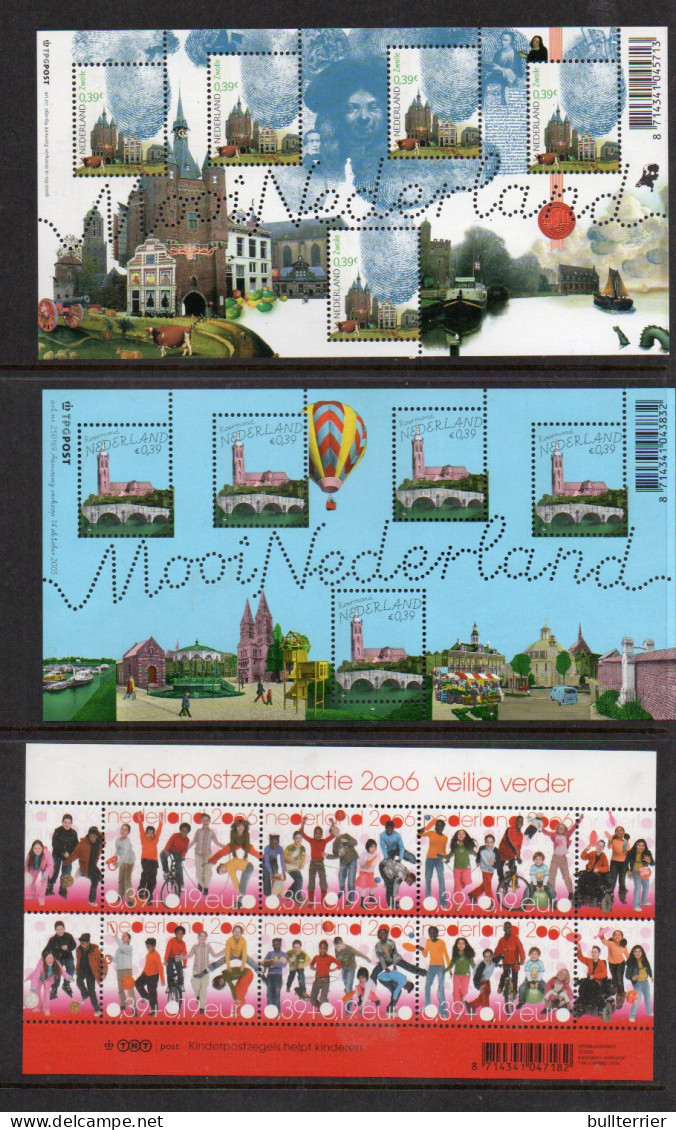 NETHERLANDS - 2005/2006 - SELECTION OF SHEETLETS MINT NEVER HINGED, SG CAT £97.80 - Unused Stamps
