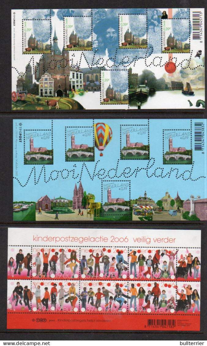 NETHERLANDS - 2005/2006 - SELECTION OF SHEETLETS MINT NEVER HINGED, SG CAT £97.80 - Ungebraucht