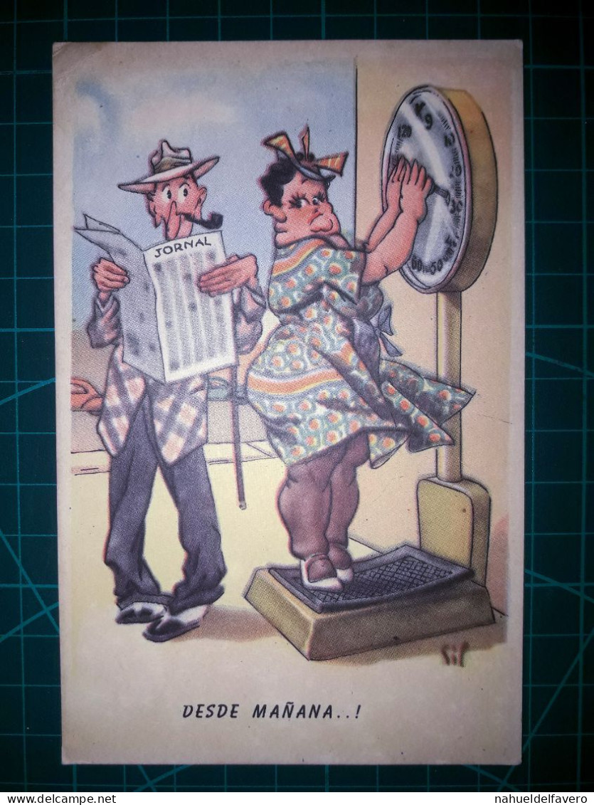 ARGENTINE, Carte Postale Vintage, Illustration Amusante Avec Des Caricatures Drôles Et Hilarantes. Comédie, Humour.. - Humour