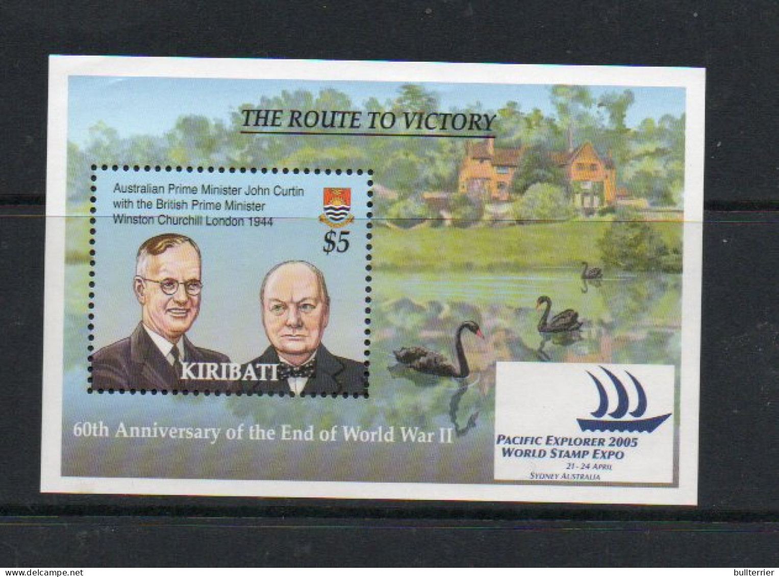 KIRIBATI - 2005 - ENDING WORLD WAR 2 /CHURCHILL SOUVENIR SHEET  MNH, SG £10 - Kiribati (1979-...)