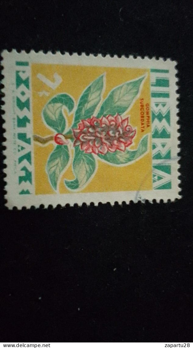 LİBERYA--1955   7 C      DAMGALI  FLOWERS - Liberia