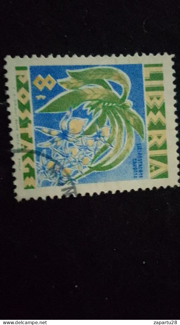LİBERYA--1955   8 C      DAMGALI  FLOWERS - Liberia