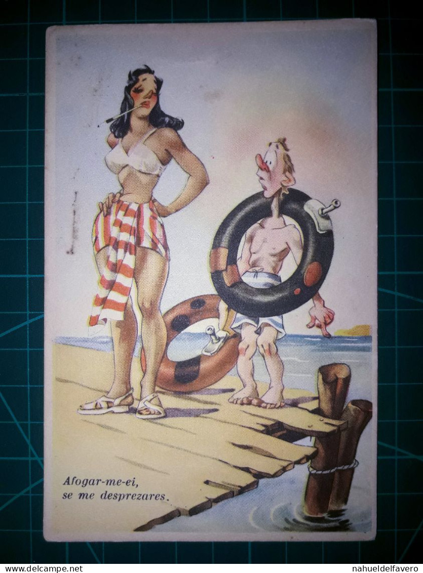 ARGENTINE, Carte Postale Vintage, Illustration Amusante Avec Des Caricatures Drôles Et Hilarantes. Comédie, Humour.. - Humor