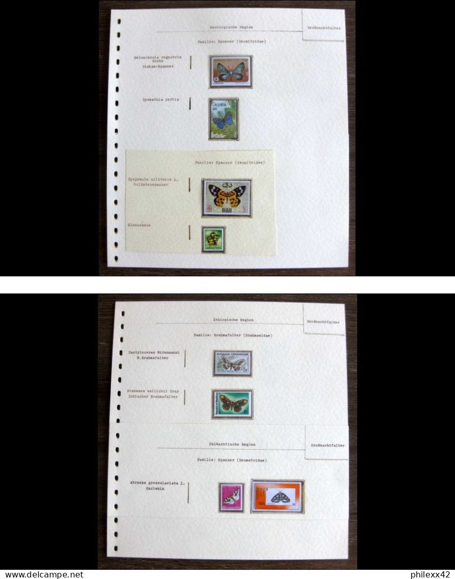 54641 Dubai Guyana Suisse Maldives Mongolie Papillons Schmetterlinge Butterfly Butterflies Neufs ** MNH - Vlinders