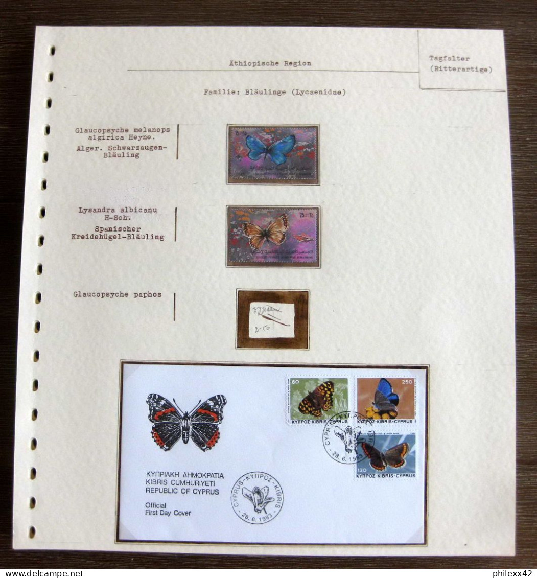 54578 Chypre Cyprus Syrie Syria 1983 Fdc Papillons Papillon Schmetterlinge Butterfly Butterflies Neufs ** MNH - Vlinders