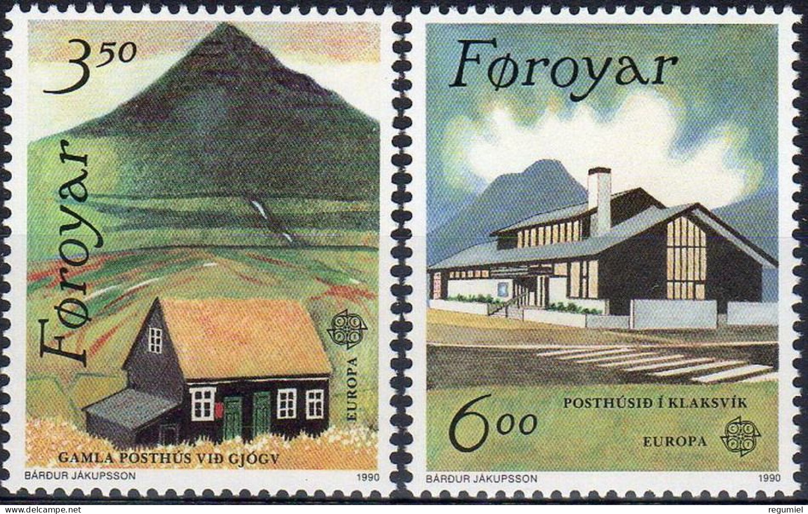 Feroe 192/193 ** MNH. 1990 - Faroe Islands