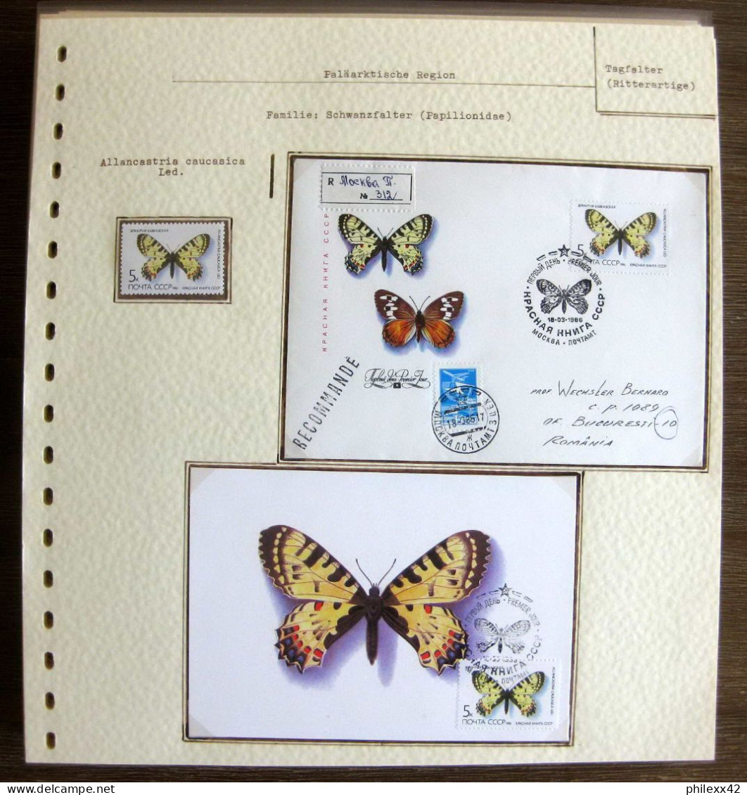 54349 Russie (Russia Urss USSR) Maximum Fdc 1986 Papillons Papillon Schmetterlinge Butterfly Butterflies Neufs ** MNH - Papillons