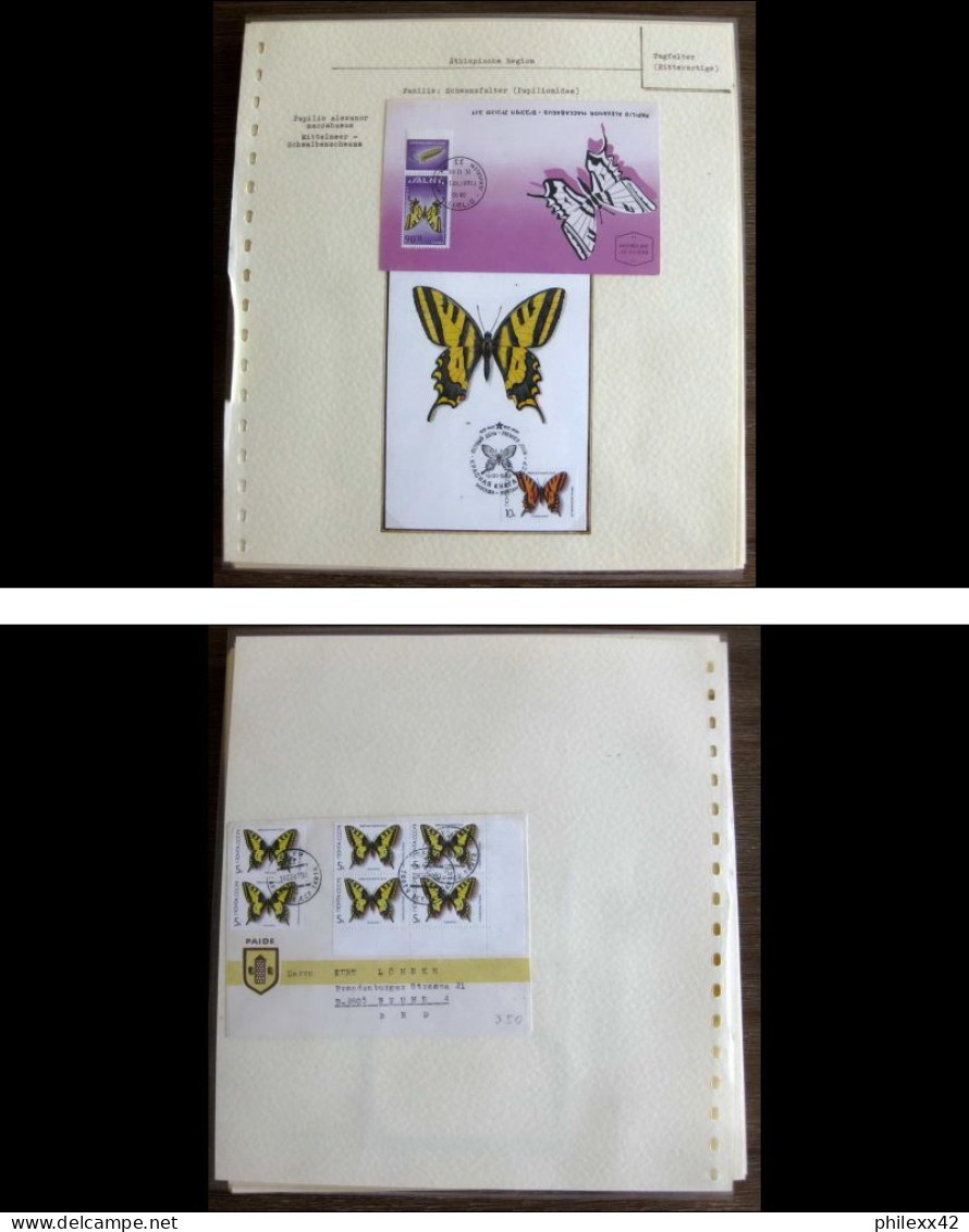 54373 2 Pages Fdc Israel Tabs Maximum Russie Russia Urss 1987 Papillons Schmetterlinge Butterfly Neufs ** MNH - Papillons