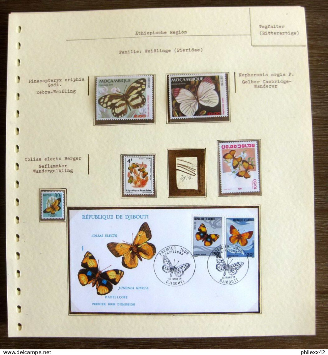 54320 Fdc Djibouti Mozambique (mocambique) Papillons Papillon Schmetterlinge Butterfly Butterflies Neufs ** MNH - Papillons