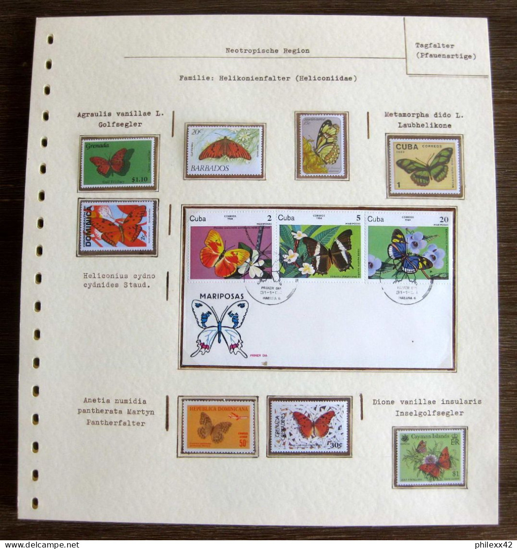 54269 Cuba Fdc Barbados Dominica Papillons Papillon Schmetterlinge Butterfly Butterflies Neufs ** MNH - Papillons