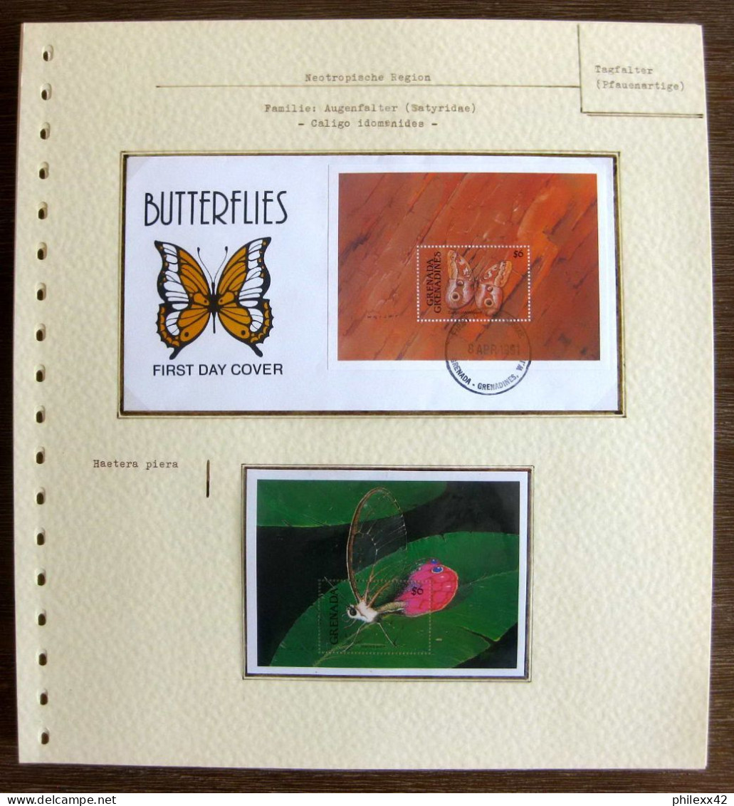 54218 Grenadines Fdc (grenada) Papillons Papillon Schmetterlinge Butterfly Butterflies Neufs ** MNH - Papillons