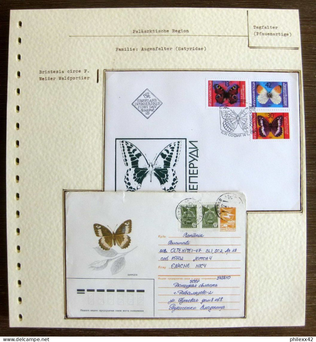 54211 Russie Russia Bulgarie (Bulgaria) Fdc Papillons Papillon Schmetterlinge Butterfly Butterflies Neufs ** MNH - Schmetterlinge