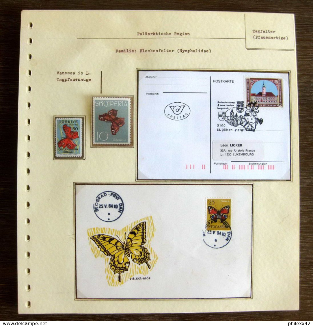 54176 Turquie (Turkey) Yougoslavie (Yugoslavia) Papillons Schmetterlinge Butterfly Butterflies Neufs ** MNH - Schmetterlinge