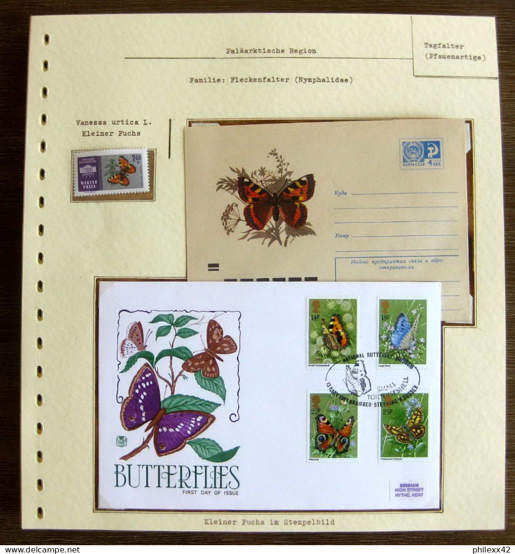 54169 Russie Russia Entier Stationery Fdc Great Britain Papillons Schmetterlinge Butterfly Butterflies Neufs ** MNH - Papillons