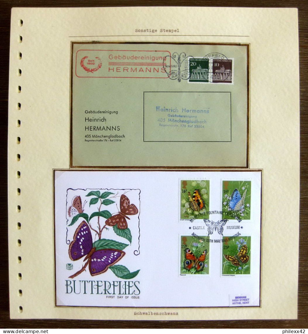 54130 Great Britain Gfc + Germany Allemagne Cover Papillons Papillon Schmetterlinge Butterfly Butterflies Neufs ** MNH - Butterflies