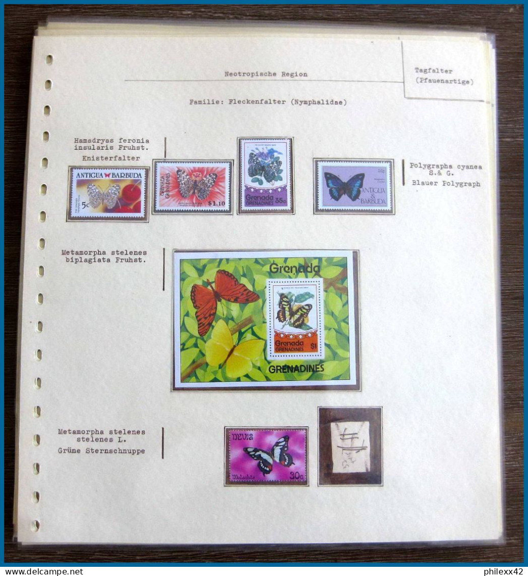 54034 Grenada Barbuda Papillons Papillon Schmetterlinge Butterfly Butterflies Neufs ** MNH - Papillons