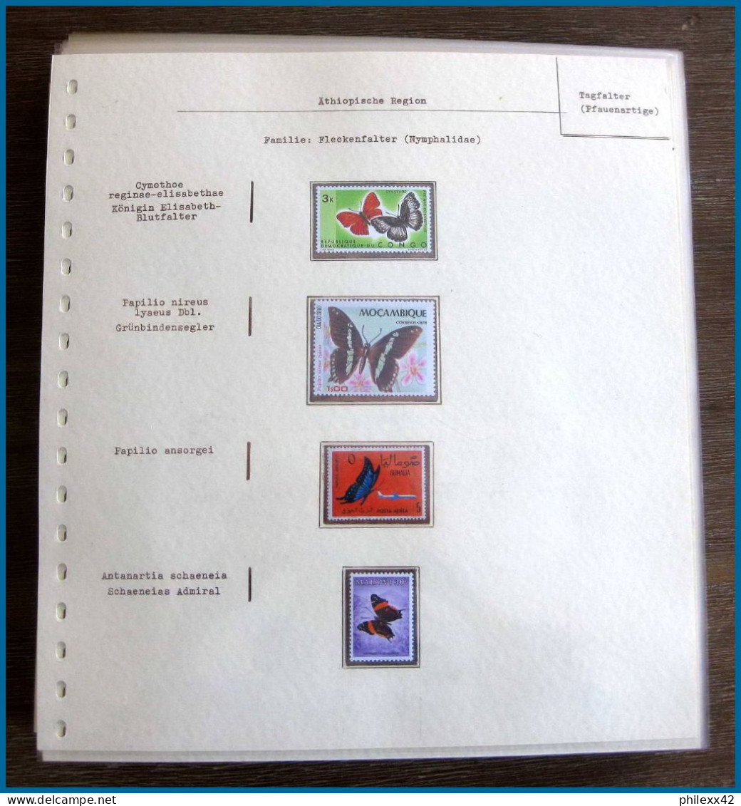 54002 Djibouti Gambia Gambie 2 Pages Papillons Papillon Schmetterlinge Butterfly Butterflies Neufs ** MNH - Papillons