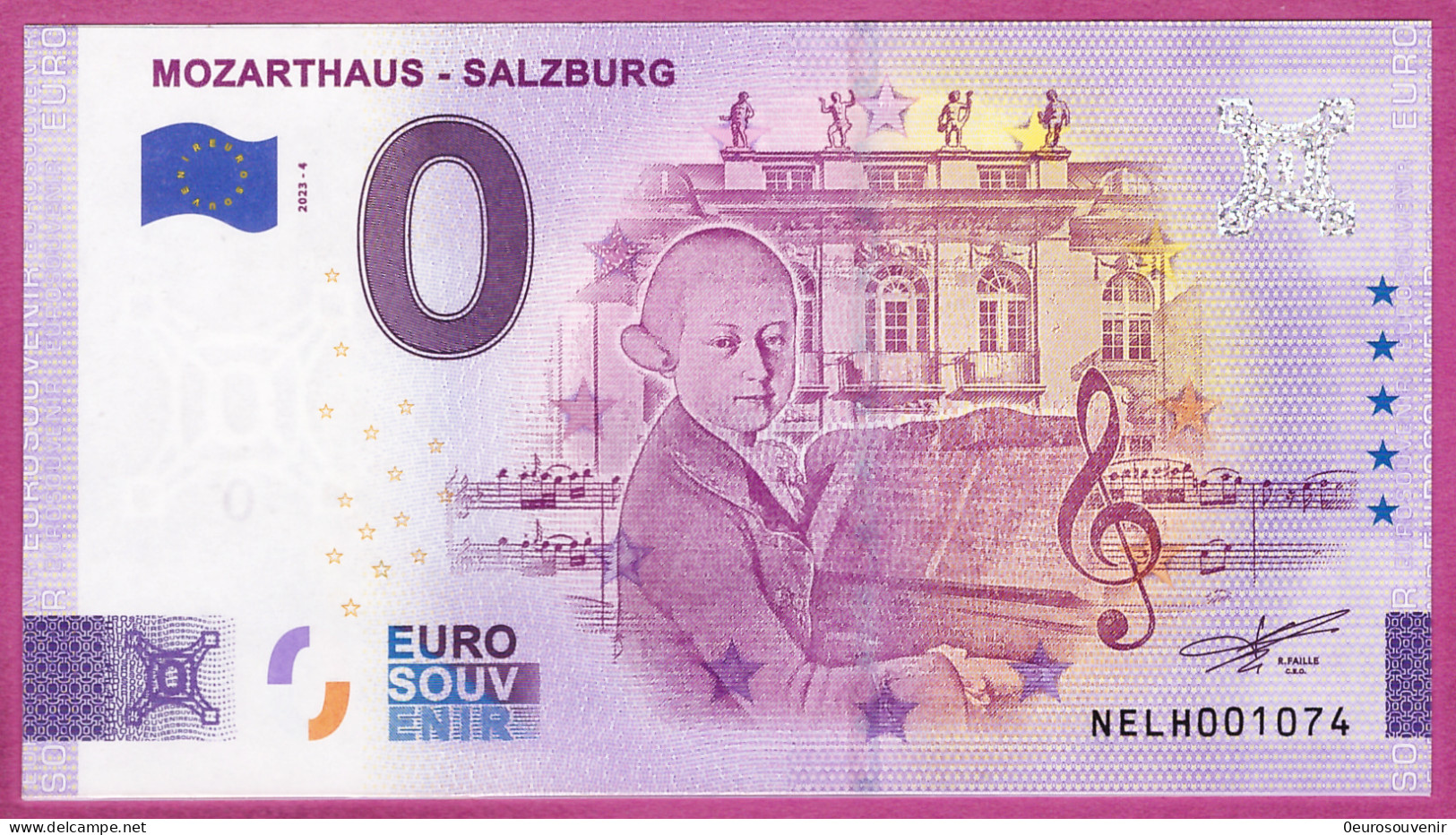 0-Euro NELH 2023-4 MOZARTHAUS - SALZBURG - Essais Privés / Non-officiels