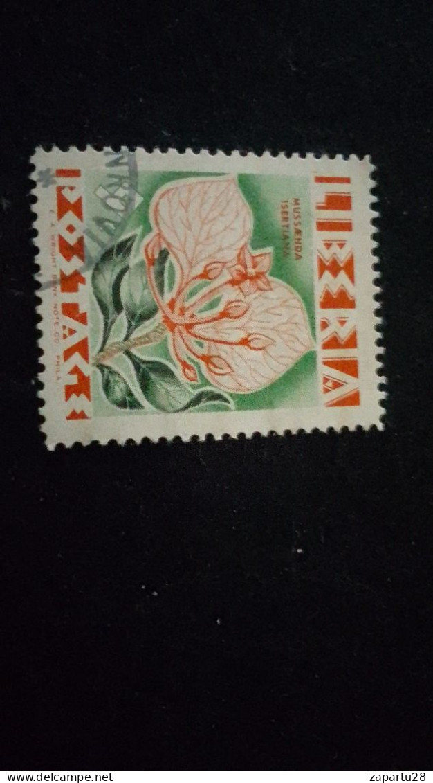 LİBERYA--1955   9 C      DAMGALI  FLOWERS - Liberia