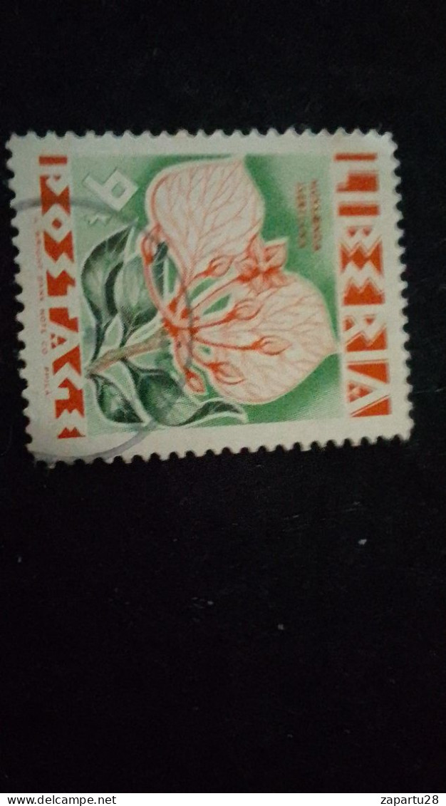 LİBERYA--1955   9 C      DAMGALI  FLOWERS - Liberia
