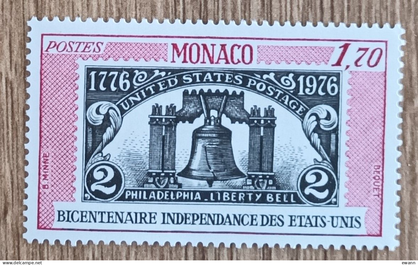 Monaco - YT N°1055 - Bicentenaire De L'Indépendance Des Etats Unis - 1976 - Neuf - Unused Stamps