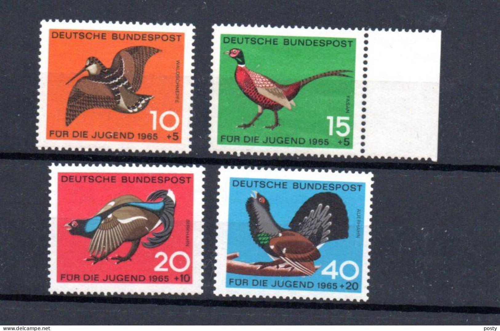 ALLEMAGNE - GERMANY - 1965 - SURTAXE AU PROFIT DE LA JEUNESSE - OISEAUX - BIRDS - VÔGEL - - Ungebraucht