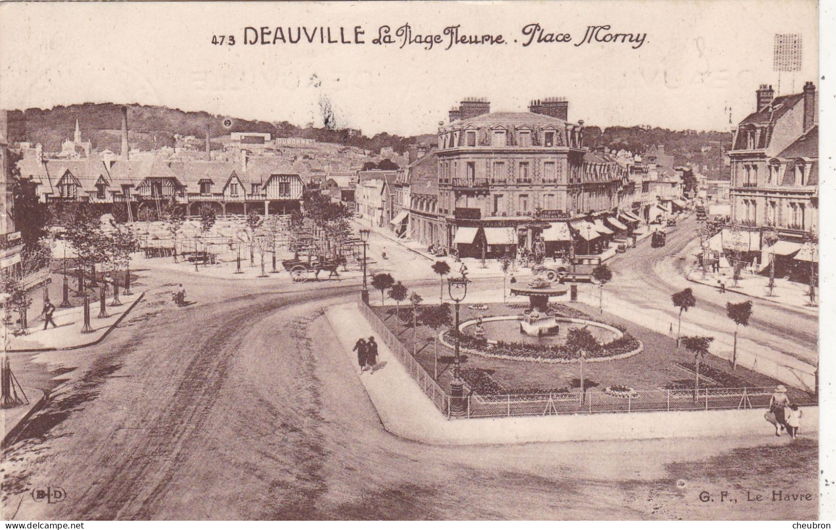 14. DEAUVILLE. CPA . LA PLACE MORNY. ANNÉE 1930 + TEXTE - Deauville