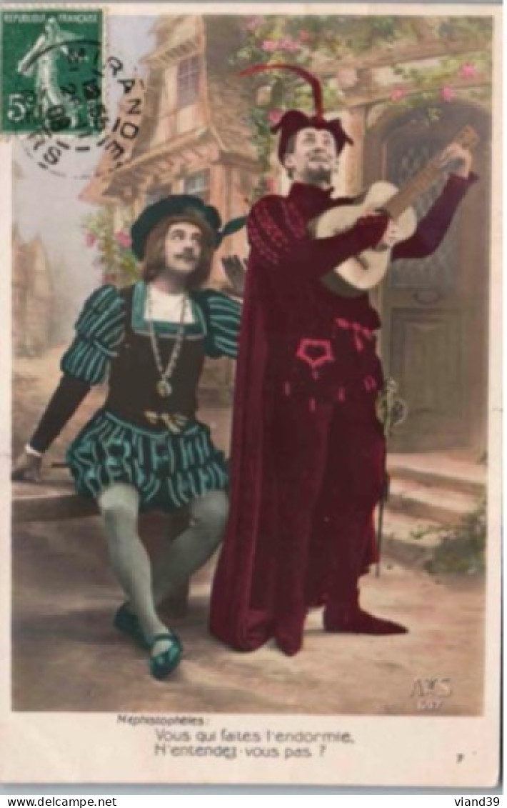 FAUST  Et MEPHISTOPHELES.  - CPA De 1909 - Théâtre