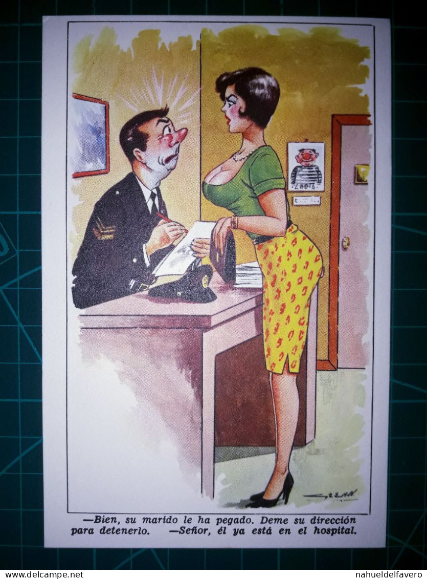 ARGENTINE, Carte Postale Vintage, Illustration Amusante Avec Des Caricatures Drôles Et Hilarantes. Comédie, Humour.. - Humor