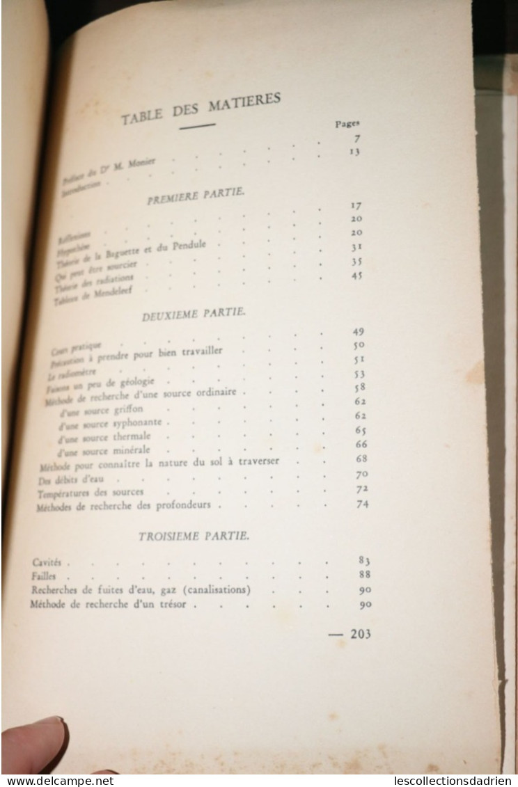 Livre ancien Radiesthésie la science des sourciers à la portée de tous 1938 - Georges Discry dédicacé